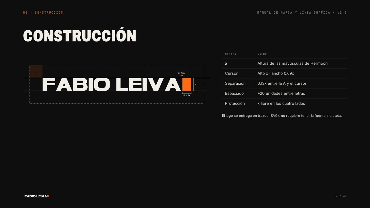 Manual de marca de Fabio Leiva, página 7 de 31