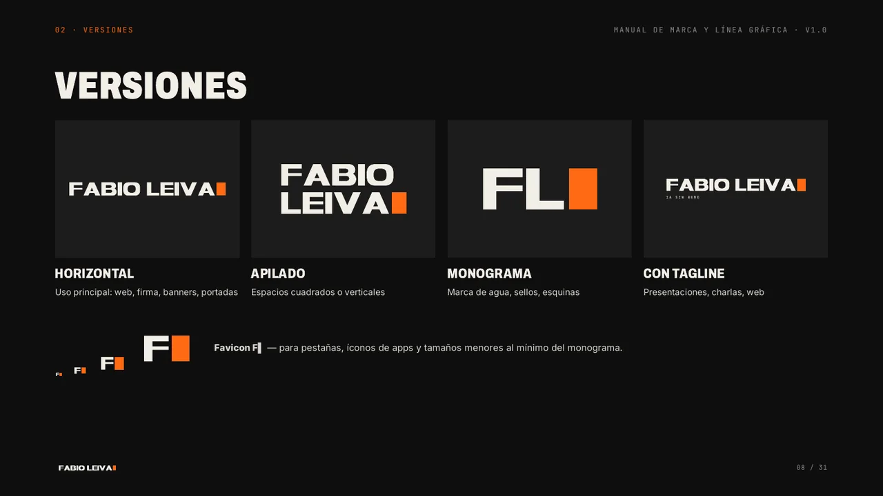 Manual de marca de Fabio Leiva, página 8 de 31