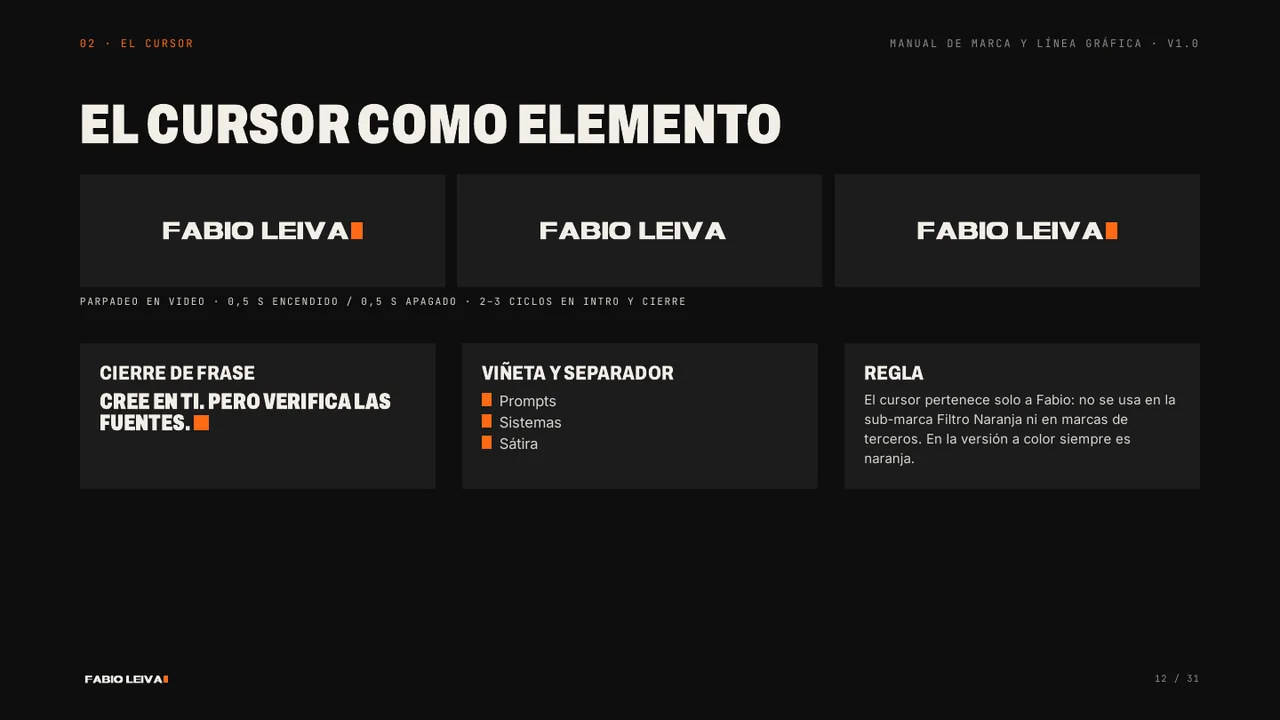 Manual de marca de Fabio Leiva, página 12 de 31