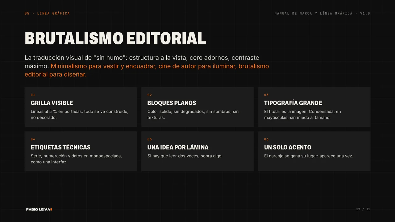 Manual de marca de Fabio Leiva, página 17 de 31